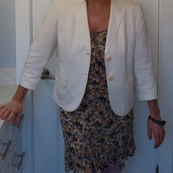 Ann Taylor Petites Light Yellow 3/4 sleeve cotton summer jacket, size 10 - Picture 1 of 14